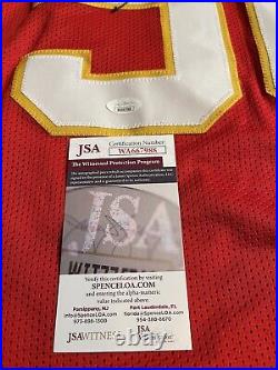 Derrick Johnson Signed Kansas City Chiefs Red Jersey Linebacker Pro Bowl Jsa 3