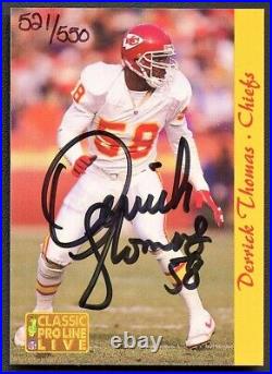 Derrick Thomas 1993 Classic Proline Live Auto Autograph /550 Kansas City Chiefs