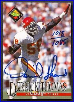 Derrick Thomas 1994 Classic Pro Line Live Auto Autograph /1085 Chiefs Legend Hof