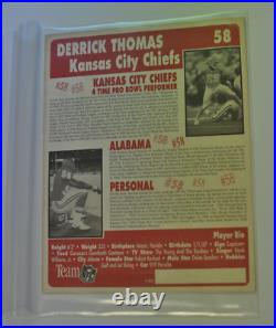 Derrick Thomas Kansas City Chiefs Bio/Sheet 8 1/4X10 1/2 Signed Autograph