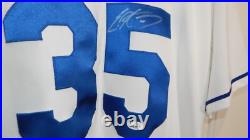 ERIC HOSMER #35 Kansas City Royals Signed Autographed Baseball Jersey Sz 48 JSA