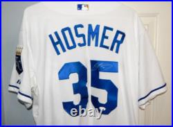 ERIC HOSMER #35 Kansas City Royals Signed Autographed Baseball Jersey Sz 48 JSA