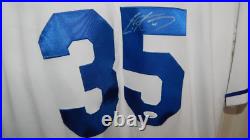 ERIC HOSMER #35 Kansas City Royals Signed Autographed Baseball Jersey Sz 48 JSA