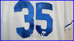 ERIC HOSMER #35 Kansas City Royals Signed Autographed Baseball Jersey Sz 48 JSA