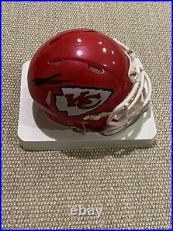 EXACT PROOF GEORGE KARLAFTIS Signed Autographed Kansas City Chiefs Mini Helmet