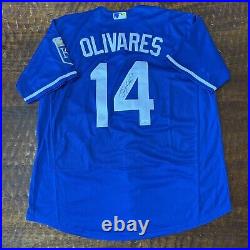 Edward Olivares Signed Kansas City Royals Jersey JSA Coa Autographed