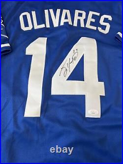 Edward Olivares Signed Kansas City Royals Jersey JSA Coa Autographed