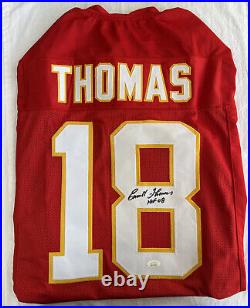 Emmitt Thomas HOF 2008 Signed Autographed Kansas City Chiefs Jersey JSA WithCOA