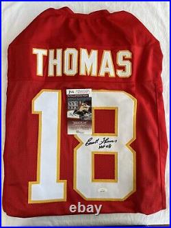 Emmitt Thomas HOF 2008 Signed Autographed Kansas City Chiefs Jersey JSA WithCOA