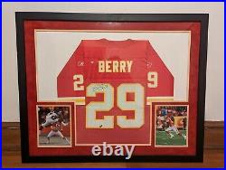 Eric Berry Kansas City Chiefs Autographed Jersey Custom Framed. Coa