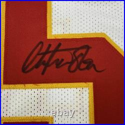 FRAMED Autographed/Signed CHRISTIAN OKOYE 33x42 Kansas City White Jersey JSA COA