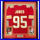 Framed Autographed/Signed Chris Jones 33x42 Kansas City Red Jersey JSA COA