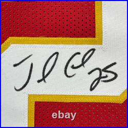 Framed Autographed/Signed Jamaal Charles 35x39 Kansas City Red Jersey JSA COA Framed Autographed/Signed Jamaal Charles 35x39 Kansas City Red Jersey JSA COA