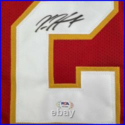 Framed Autographed/Signed Kareem Hunt 35x39 Kansas City Red Jersey PSA COA