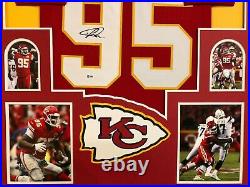 Framed Kansas City Chiefs Chris Jones Autographed Signed Jersey Beckett Coa