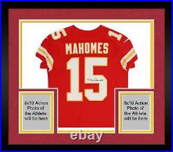 Framed Patrick Mahomes Kansas City Chiefs Signed Red Elite Jersey
