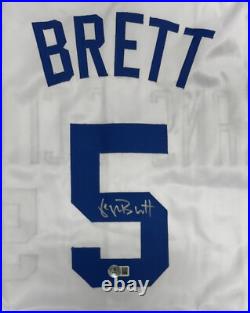 GEORGE BRETT Kansas City Royals Signed Custom Replica White Jersey AUTO BAS