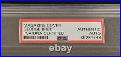 GEORGE BRETT Signed Magazine Cover-HALL OF FAME-KANSAS CITY CHIEFS-PSA