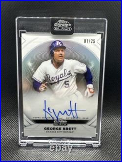 George Brett 2025 Topps Chrome Black Ivory Auto /25 Kansas City Royals