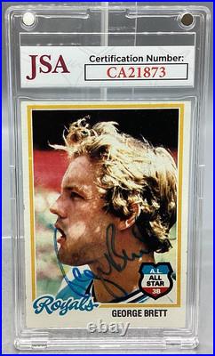 George Brett (JSA CoA) Kansas City Royals Signed Baseball Card