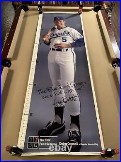 George Brett Life Size Poster. Kansas City Royals Signed Milk Dairy 1986