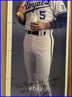 George Brett Life Size Poster. Kansas City Royals Signed Milk Dairy 1986
