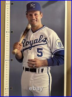 George Brett Life Size Poster. Kansas City Royals Signed Milk Dairy 1986