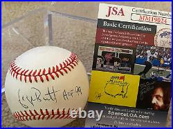 George Brett Signed Autographed Al Baseball Kansas City Royals Hof 99 Jsa Coa