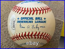 George Brett Signed Autographed Al Baseball Kansas City Royals Hof 99 Jsa Coa