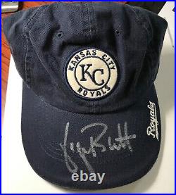 George Brett Signed Autographed Hat Kansas City Royals Fox Sports Net Logo