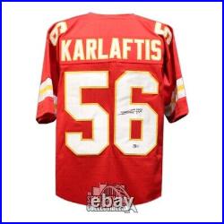 George Karlaftis Autographed Kansas City Custom Red Football Jersey BAS