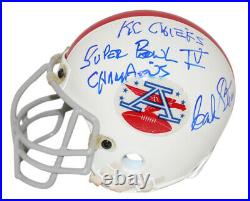 Hank Stram Autographed Kansas City Chiefs Authentic AFL Mini Helmet BAS 33565