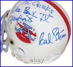 Hank Stram Autographed Kansas City Chiefs Authentic AFL Mini Helmet BAS 33565