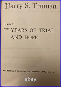 Harry Truman Signed Year Of Decision Years Of Trial Hope Ltd Ed Kansas City 1955