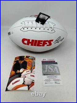Isiah Pacheco Kansas City Chiefs Signed Autographed Logo Football JSA Witnessed