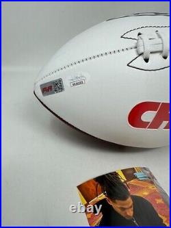 Isiah Pacheco Kansas City Chiefs Signed Autographed Logo Football JSA Witnessed