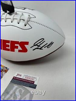 Isiah Pacheco Kansas City Chiefs Signed Autographed Logo Football JSA Witnessed