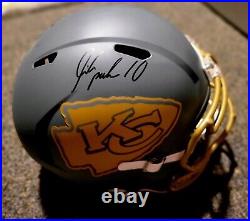 Isiah Pacheco Kansas City Chiefs Signed Autographed SLATE Full Size Helmet JSA