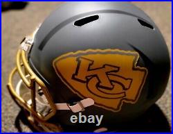 Isiah Pacheco Kansas City Chiefs Signed Autographed SLATE Full Size Helmet JSA