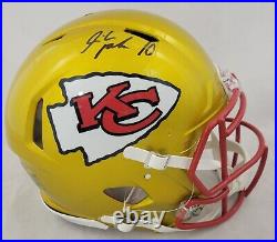 Isiah Pacheco Signed Kansas City Chiefs Flash Speed Authentic Helmet Beckett