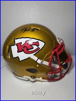 Isiah Pacheco Signed Kansas City Chiefs Full Size Authentic Helmet Beckett Gold