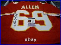 JARED ALLEN#69 Signed Red Kansas City Chiefs Jersey (JSA)