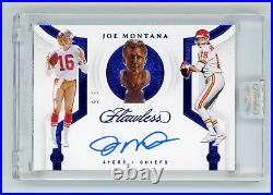 JOE MONTANA 2021 Panini Flawless Career Progressions Sapphire Auto Autograph 3/5