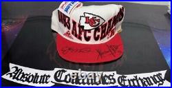 JOE MONTANA & MARCUS ALLEN SIGNED KANSAS CITY CHIEFS SNAPBACK Vintage Hat PSA