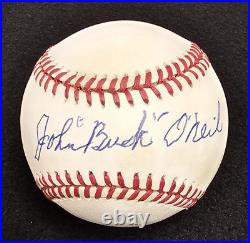 JOHN BUCK O'NEIL Signed Official Baseball-HALL OF FAME-KANSAS CITY MONARCHS-PSA