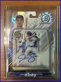 Jac Caglianone Auto #/75! 2024 Bowman Draft Bowman In Action Rookie Royals RC