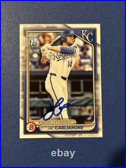Jac Caglianone Signed 2024 1st Bowman Baseball Card Kansas City Royals #bd-8