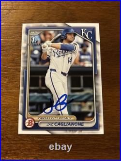 Jac Caglianone Signed 2024 1st Bowman Baseball Card Kansas City Royals #bd-8