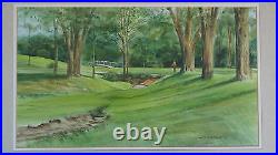 Jack O'hara (1921-2012) Original Watercolor Golf Leawood Kansas City Missouri