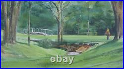 Jack O'hara (1921-2012) Original Watercolor Golf Leawood Kansas City Missouri